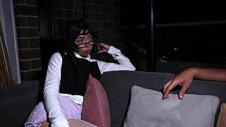 innocent glasses assistant gets intense rough sex