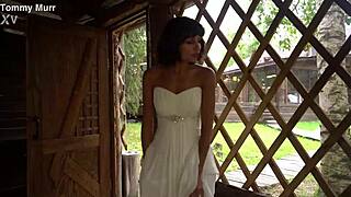 revenge on the groom for cheating as she gets fucked with her lover and cum inside