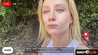 bubble butt blonde lilly blossom rides biker cock outdoors