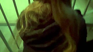 teen slut has rough sex in stairwell