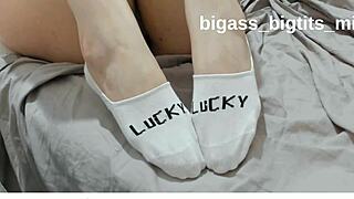 white socks sock fetish ankle sock feet feet fetish foot foot fetish with a teen