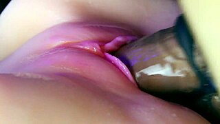 juicy pussy close up takes big cock cum load