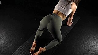 edge yourself during this sensual flexible yoga session