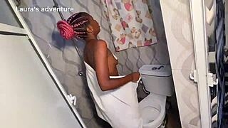 woman enjoys relaxing erotic bath