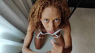 Skinny Brazilian Ebony Slut Gets Fucked Roughly And Facialized