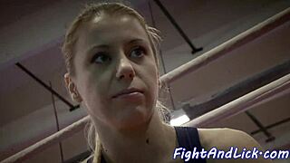 wrestling lesbian pussylicked passionately