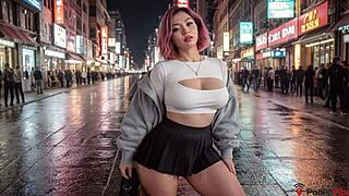 College Friend Sucks Huge Cock Publicly On Shopping Street Before Rough Anal Sex