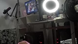 Masturbating the young pussy with sex toy