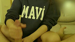 Sensual handjob leads to hardcore oral with mouth creampie