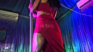 STRIPTEASE TURNED INTO BBC FUCK WITH OILED TITS