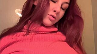artemisia love shows juicy natural boobs up close