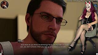 Redhead wife gets creampied after riding in this game scene