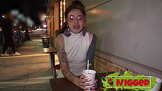 buttplug slut cant see the black cock fucking her