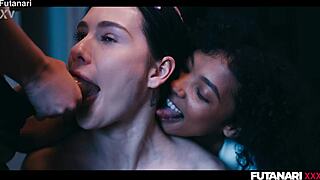 eighteen year old futa girls gangbang with bbc and creampie