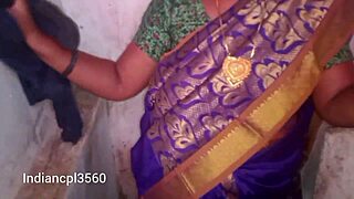 Tamil housewife fucks with young indian man in bathroom