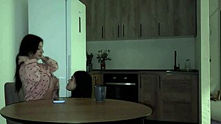 My girlfriend burned me cheating and fucked me hard on the table