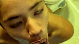blowjob pov with bbc in the bathroom amateur couple nysdel