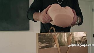 teen swaps blindfolded stepdads toy with her pussy