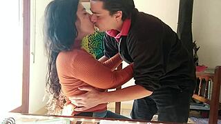 Teacher and college girl work together on project