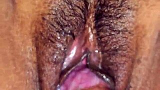 Up Close View Of Hairy Cougar Pussy Bent Over For Husband