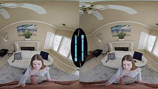 lethal hardcore vr long legged cutie athena heart wants dick over dildo!