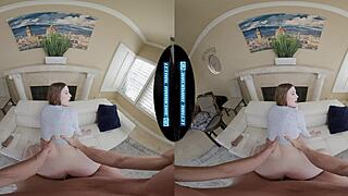 lethal hardcore vr long legged cutie athena heart wants dick over dildo!