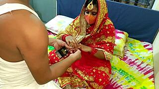 Sex with new wife in bedroom