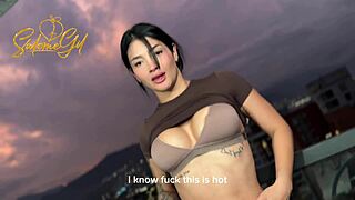 having sex with my colombian wife on a balcony in medellin milf salome gil