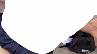 Mexican student huge ass fucked standing in school uniform!