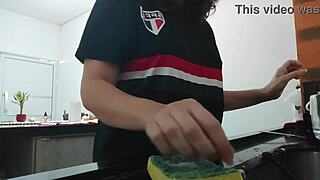Voyeur enjoys watching latina tease her big ass daily