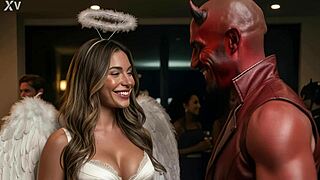 Hotwife Gets Creampied At The Halloween Swinger Party