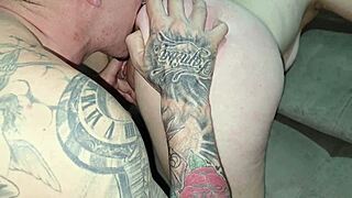married woman dating lover in front of husband with plug