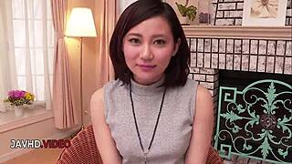 ameri koshikawa kisses then rides cock hard