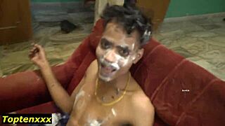 Fête anniv chaude vire érotique asiatique amateur suce grosse bite gémissante chatte mouillée