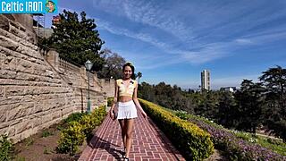 bianca gives complete girlfriend experience to petite teen with public creampie finish