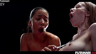 VR Porn Tgirl - Transgender Fucks Petite Girl with Nata Gold and Ebony Lia Lin Trans Lesbian