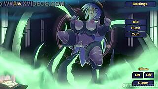 Spunkstock Festivali: Anime cosplay'li gümüş saçlı hatun hentai oyunu oynuyor 4