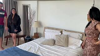 Man Fucked Wife And Mother In Law On Cuckold Bed