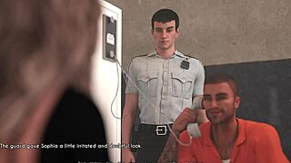 Жена и мачеха навещают заключённого в 3D игре HD порно