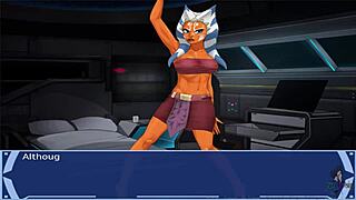 Hei, haluutko nähdä Star Wars cosplay panemisen? Kuinka kuuma tämä oranssi trainer xxx kohtaus on?