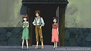 БДСМ игра с дилдо с аниме горничной, которую жестко трахают