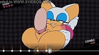 rouge the bat în joc sex sălbatic cu acțiune creampie pulă mare